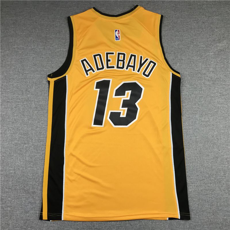 Men Miami Heat #13 Adebayo Yellow Award Edition 2021 Nike Game NBA Jersey->miami heat->NBA Jersey